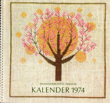 Haandarbejdets Fremme Calendar Korssting 1974 Edith Hansen danish cross-stitch Rare